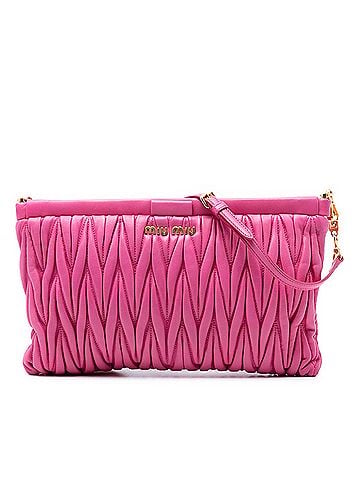 Miu Miu Matelasse Nappa Frame Clutch with Strap (view 1)