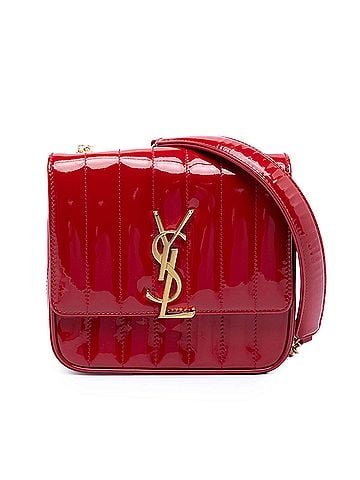 Saint Laurent Small Patent Monogram Vicky Chain Bag (view 1)