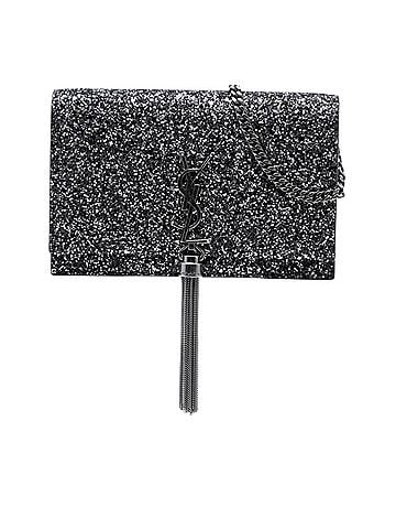 Saint Laurent Metallic Glitter Monogram Kate Tassel Chain Wallet (view 1)