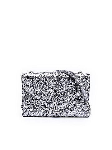 Saint Laurent Glitter Galactica Leather Monogram Envelope Chain Wallet (view 1)