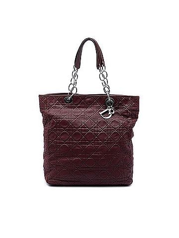 Dior Large Lambskin Cannage Lady Dior Soft Shopping Tote (view 1)