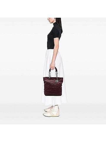 Dior Large Lambskin Cannage Lady Dior Soft Shopping Tote (view 2)