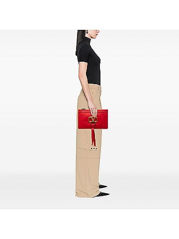 Valentino Leather VRing Clutch (view 2)