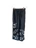 Johnny Was 100% Linen 100% Polyester Floral Black Cargo Pants Size S - photo 1