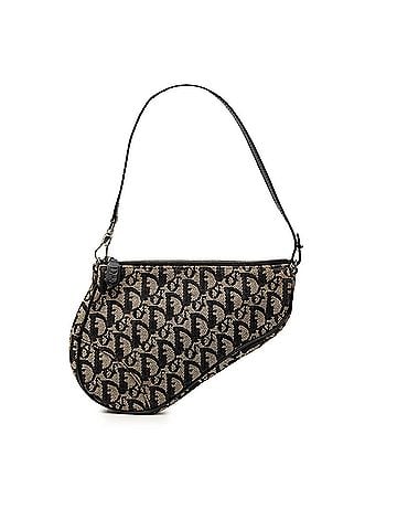 Dior Mini Diorissimo Canvas Saddle Pochette (view 1)