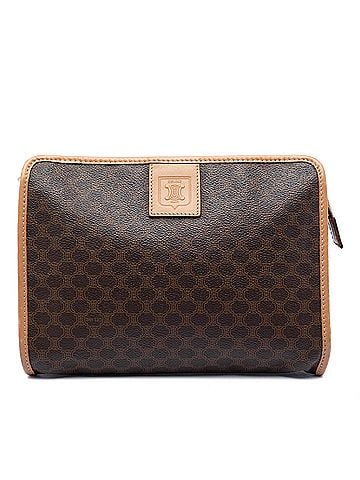 Céline Macadam Coated Canvas Clutch (view 1)