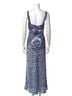 Caroline Constas 100% Polyester Paisley Blue Cocktail Dress Size L - photo 2