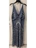 Caroline Constas 100% Polyester Paisley Blue Cocktail Dress Size L - photo 3