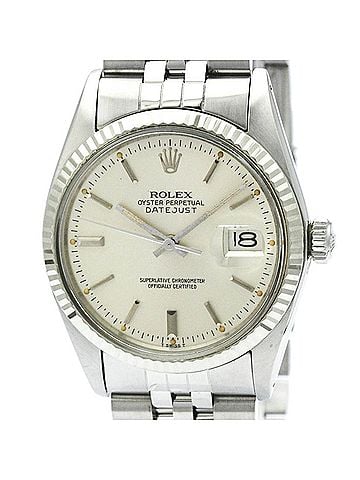 Rolex ROLEX Datejust 18K White Gold Steel Automatic Mens Watch 16014 Polished (view 1)
