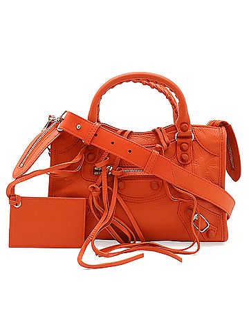 Balenciaga BALENCIAGA Classic Mini City Handbag Shoulder Bag Leather Red 300295 (view 1)