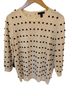 J.Crew 100% Merino Polka Dots Black White Pullover Sweater Size L - photo 1