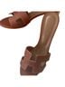 Zara 100% Leather Plaid Brown Heels Size EU 38 - photo 2