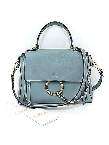 Chloé Chloé Chloe Fay Day Shoulder Bag/Handbag, Leather, CHC17WS322HGJ44L, Faded Blue (view 1)