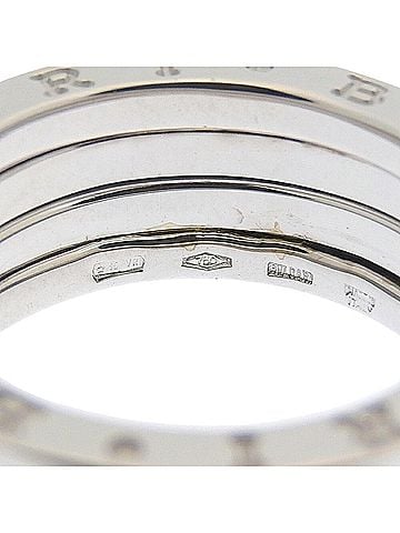 Bvlgari Bulgari BVLGARI 10.8g B.zero1 Ring 3-Band 18KWG White Gold #56 (approx. US) (view 2)