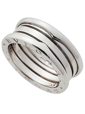 Bvlgari Bulgari BVLGARI 11.4g B.zero1 Ring 3-Band 18KWG White Gold #58 (approx. US) (view 1)