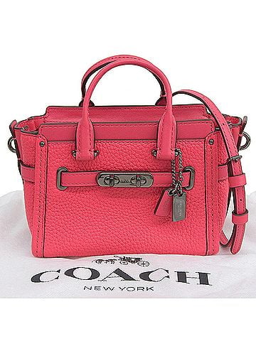 Coach Coach Swagger 15 54625 Handbag Shoulder Bag Mini Pebble Shocking Pink (view 1)