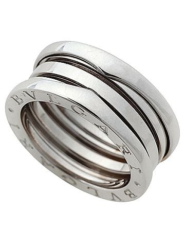 Bvlgari Bulgari BVLGARI 9.7g B.zero1 Ring, 2-band 18KWG White Gold, Size #52 (approx. US) (view 1)