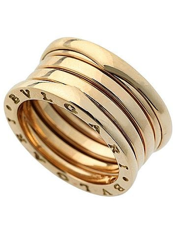 Bvlgari Bulgari BVLGARI 11.3g B.zero1 Ring 3-Band 18KYG Yellow Gold #53 (approx. US) (view 1)