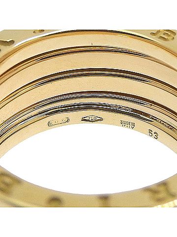 Bvlgari Bulgari BVLGARI 11.3g B.zero1 Ring 3-Band 18KYG Yellow Gold #53 (approx. US) (view 2)