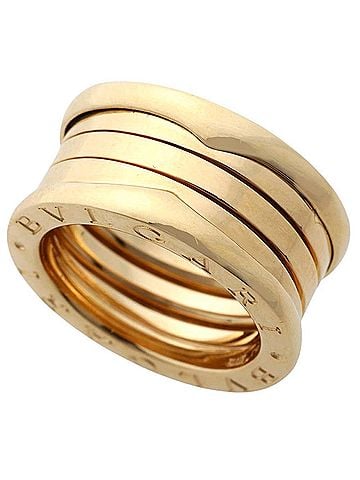 Bvlgari Bulgari BVLGARI 10.7g B.zero1 Ring 3-Band 18KYG Yellow Gold #49 (approx. US) (view 1)