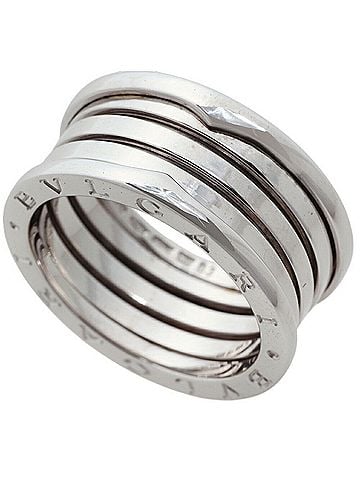 Bvlgari Bulgari BVLGARI 13.5g B.zero1 Ring 4-Band 18KWG White Gold #63 (approx. US) (view 1)