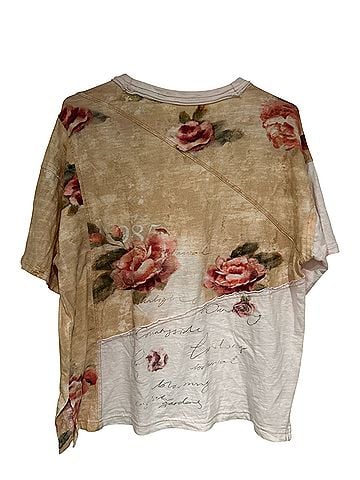 Pilcro by Anthropologie Spliced Easy Tee Short Sleeve Top (view 2)