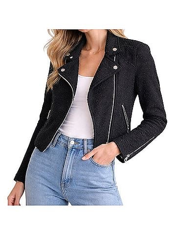 Rebecca Taylor Boucle Moto Jacket Jacket (view 1)