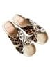 J.Crew 100% Canvas Leopard Print Brown Multi Color Sandals Size 7 - photo 2