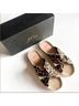 J.Crew 100% Canvas Leopard Print Brown Multi Color Sandals Size 7 - photo 7