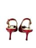 Just Cavalli 100% Leather Red Heels Size EU 38 - photo 2