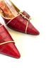 Just Cavalli 100% Leather Red Heels Size EU 38 - photo 7
