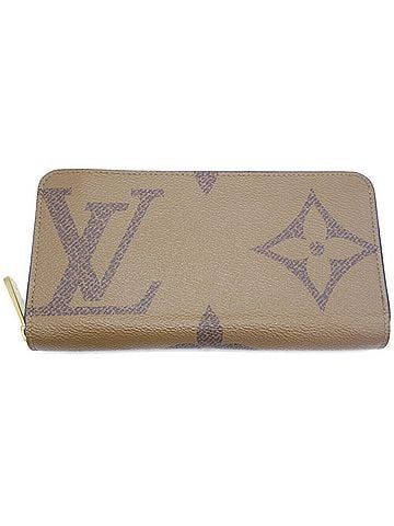 Louis Vuitton LOUIS VUITTON Louis Vuitton Zippy Wallet Monogram Giant Reverse Long Black Beige M69353 (view 1)