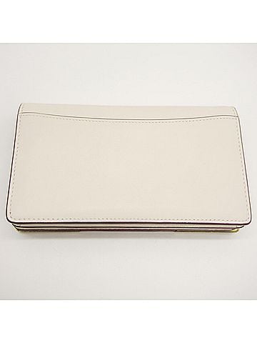 Coach COACH Flower Design Chain Wallet Shoulder Pouch White 24909 (view 2)