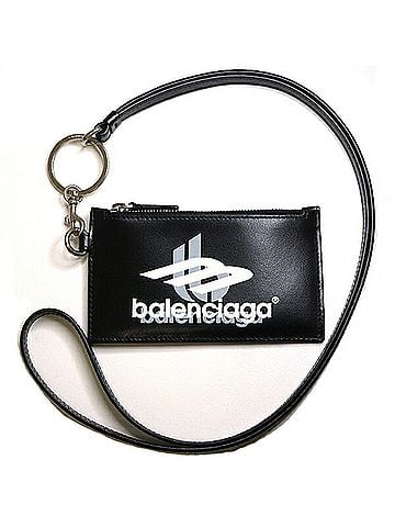 Balenciaga Balenciaga Fragment Case, Coin Purse, Card Printed Leather, 594848, Black (view 1)