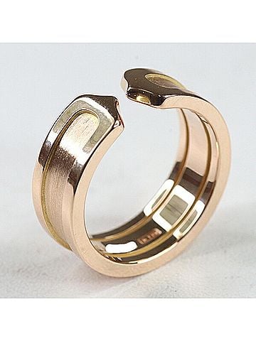 Cartier Cartier C2 Ring, C de Collection, 750 18K Pink Gold, Size #49 (US 9), Refinished. (view 1)