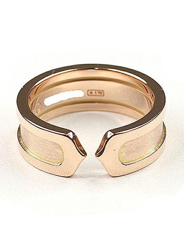 Cartier Cartier C2 Ring, C de Collection, 750 18K Pink Gold, Size #49 (US 9), Refinished. (view 2)