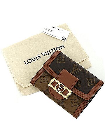 Louis Vuitton Louis Vuitton Portefeuille Dauphine Compact Tri-fold Wallet, Monogram Reverse, M68725 (view 2)