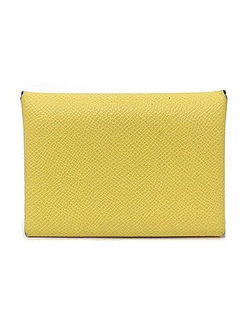 Hermès Hermes Calvi Duo Card Case/Coin Case, Epsom Leather, Jaune Mango, K Stamp (Made in 2025) (view 1)