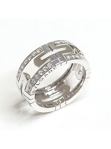 Bvlgari BVLGARI Parentesi Diamond Ring, 18K White Gold, Size #50 (approximately 10th in Japanese size), 750 Refinished. (view 1)