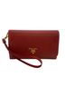 Prada 100% Leather Red PRADA Compact Saffiano Leather Bi-fold Wallet, Red One size - photo 1