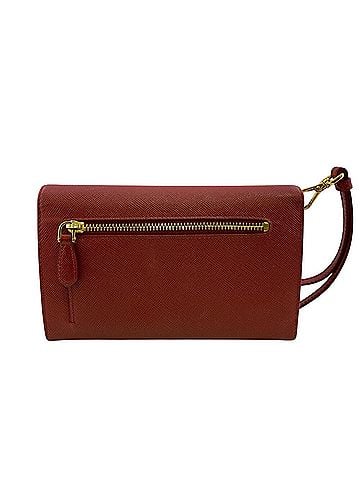 Prada PRADA Compact Saffiano Leather Bi-fold Wallet, Red (view 2)