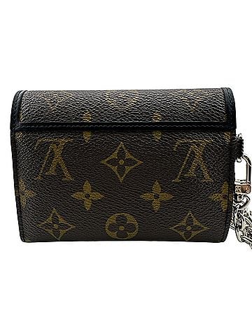 Louis Vuitton LOUIS VUITTON M60167 Portefeuille Compact Chain Monogram Macassar Tri-fold Wallet Brown (view 2)