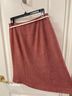 J.Crew 100% Wool 100% Acetate Chevron-herringbone Red White Wool Skirt Size 4 - photo 8