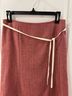 J.Crew 100% Wool 100% Acetate Chevron-herringbone Red White Wool Skirt Size 4 - photo 4