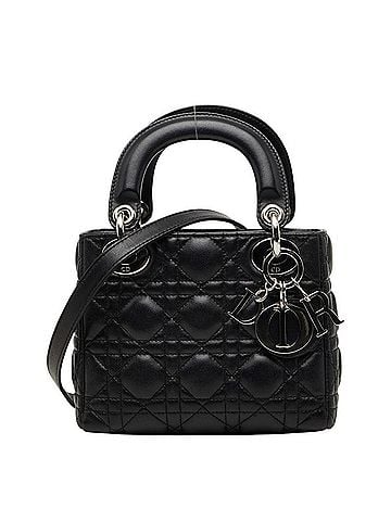 Christian Dior Christian Dior Dior Cannage Lady Handbag Shoulder Bag 2WAY CAL44501 Black Lambskin Women's (view 1)