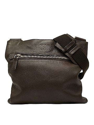 Prada Prada Shoulder Bag, Crossbody, Dark Brown Leather, Women's PRADA (view 1)