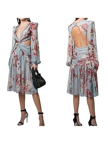 PatBO Peony Print Cutout Cocktail Dress (view 1)