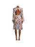 PatBO 100% Polyester Floral Blue Pink Cocktail Dress Size 12 - photo 8