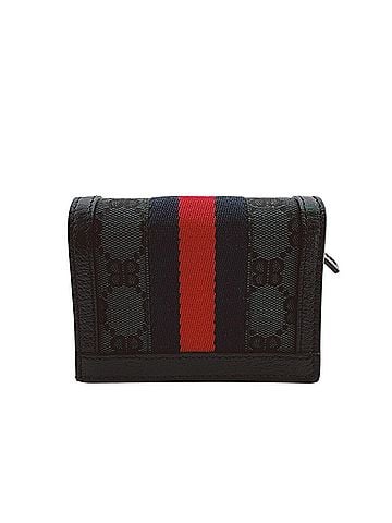 Gucci GUCCI 680385 Hacker Project Gucci x Balenciaga Bi-fold Wallet, Black (view 2)