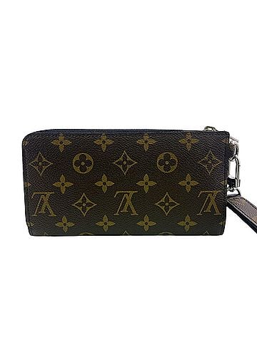 Louis Vuitton LOUIS VUITTON M69407 Zippy Dragonne L-shaped zipper clutch with detachable strap, Monogram Macassar, long wallet, brown. (view 2)
